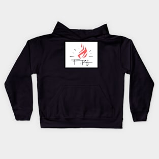 Fire illustration and concept Kids Hoodie